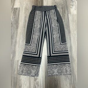 INC International Concepts Black and White Wide Leg Pants